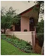 Photo from brochure – the Bountiful Davis Art Center Don M Stromquist House Architect Frank Lloyd Wright, completed 1961, Bountiful, Utah USA