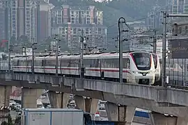 A line 2 train at Humen Railway Station