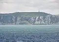 View of the memorial on the cliffs near Calais