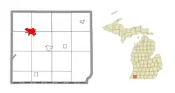 Location within Cass County