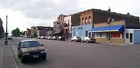 Main Street in Elk Point and some of the businesses located there