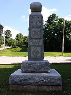 S end of Twin Springs Park 1928 commemorative monument