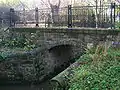 Draught burn bridge. This burn rises in the wetlands of Girgenti near Auchenharvie Castle.