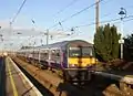 A Class 322 arriving from North Berwick with a service to Edinburgh