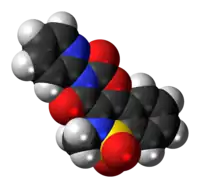 Space-filling model of the droxicam molecule