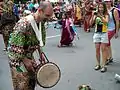 A drummer in a parade, 2008