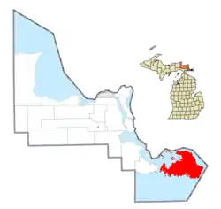 Location within Chippewa County