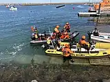 Dublin Civil Defence RHIB crews assisting at the Leinster Sea Swim