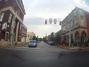 Downtown Huntingburg, in Patoka Township