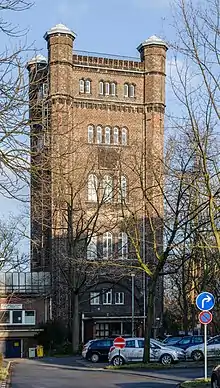 Tower of the former Ruhrort–Homberg train ferry