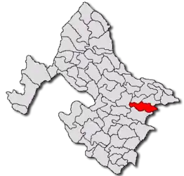 Location in Mehedinți County