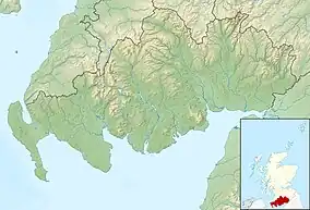 Map showing the location of Caerlaverock National Nature Reserve