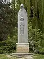 Statue of Saint Sergius of Radonezh by Vyacheslav Klykov in Danube Park, Novi Sad, Serbia, 1992.