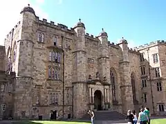 The main entrance to the college from the courtyard.