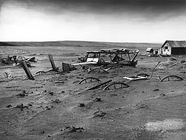 Image 4A South Dakota farm during the Dust Bowl, 1936 (from History of South Dakota)