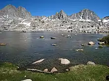 Columbine Peak (right) from Dusy Basin