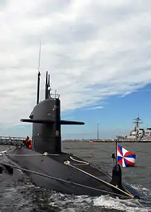 HNLMS Walrus (SSK S802) moored pierside at Naval Station Norfolk