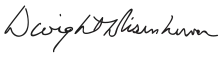 Cursive signature in ink