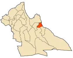 Map of Laghouat Province highlighting El Assafia municipality