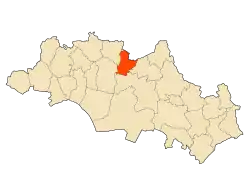 Map of Laghouat Province highlighting Aïn Diss Municipality