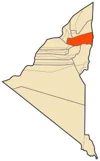 Location of Aougrout District within Adrar Province