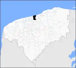 Location of the Town in the State of Yucatán