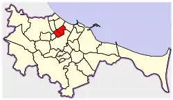 Location of Zaspa within Gdańsk