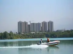 Lake Sayran, on the western side of the city