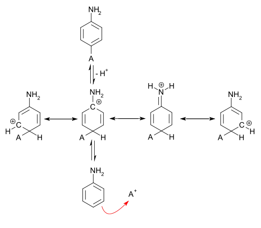 Resonance structures for para attack