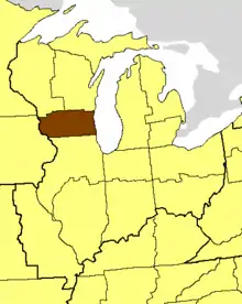 Location of the Diocese of Milwaukee