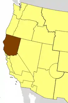 Location of the Diocese of Northern California