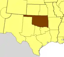 Location of the Diocese of Oklahoma