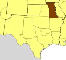 Location of The Diocese of West Missouri