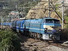 Second-batch EF66 49 on a sleeping car service in March 2009