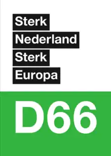 D66 campaign poster "Strong Europe - Strong Netherlands"