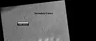 Group of secondary craters on Mars, as seen by HiRISE