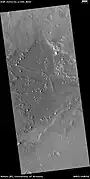 Dikes in Arabia, as seen by HiRISE, under the HiWish program.  These straight features may indicate where valuable ore deposits may be found by future colonists.  Scale bar is 500 meters.  They may be part of linear ridges, hence related to impact craters.