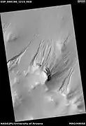 Group of gullies in Ross Crater, as seen by HiRISE under HiWish program