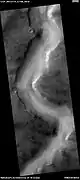 Winding channel, as seen by HiRISE under HiWish program