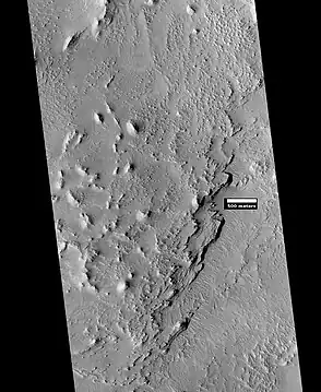 Wide view of layers, as seen by HiRISE under HiWish program