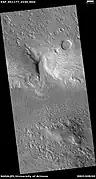 Flow and mantle, as seen by HiRISE under HiWish program