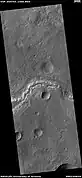 Wide view of light and dark toned layers, as seen by HiRISE under HiWish program