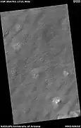 Wide view of mounds and lines, as seen by HiRISE under HiWish program  The lines may be petrified dunes.