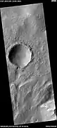 Crater, as seen by HiRISE under HiWish program  The floor appears to have dropped some.