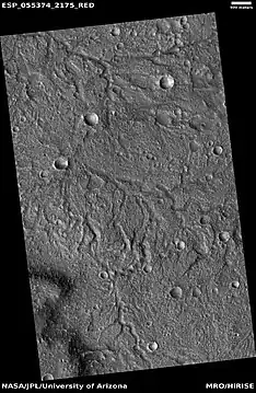 Channel network, as seen by HiRISE under HiWish program