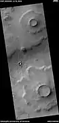 Pedestal craters, as seen by HiRISE under HiWish program