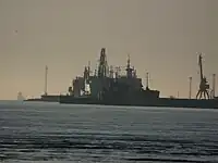 Bekker Port in Kopli seen from the Stroomi Beach in Pelguranna.