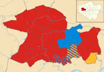 Ealing 2018 results map