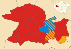 Ealing 2022 results map