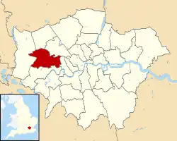 Ealing shown within Greater London